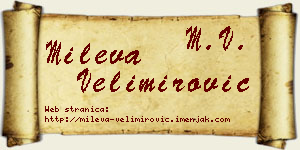 Mileva Velimirović vizit kartica